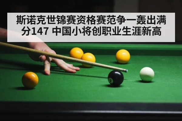 斯诺克世锦赛资格赛范争一轰出满分147 中国小将创职业生涯新高